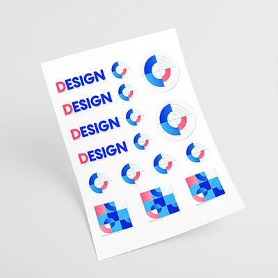 Stickers en planche mi-chair